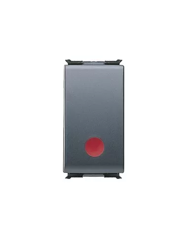 Pulsador de parada de disco rojo unipolar NC 10A Gewiss GW30037 Playbus